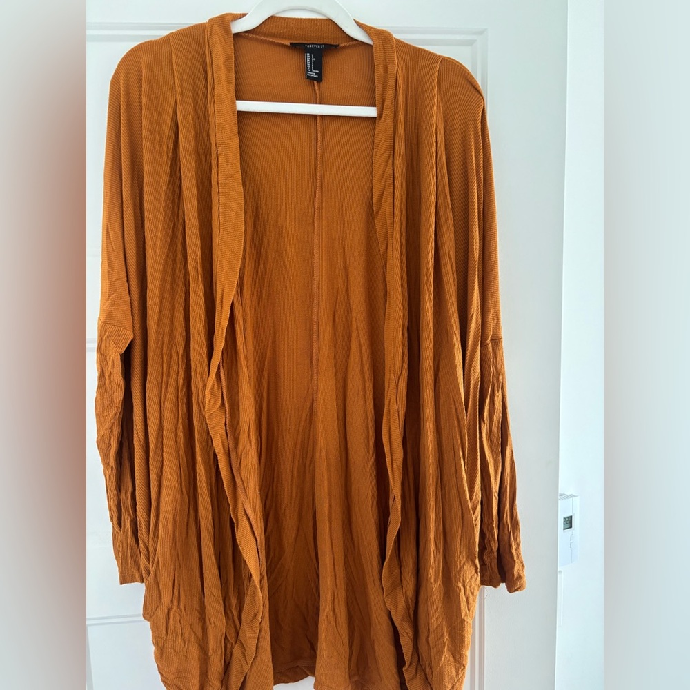 Forever 21 Warm Orange Cardigan